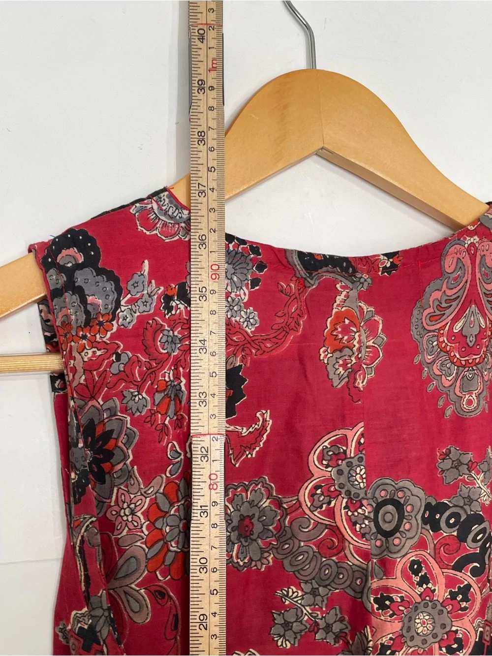 Junglee Billee Red Paisley Dress Sleeveless 100% Cotton Size Medium NWT
